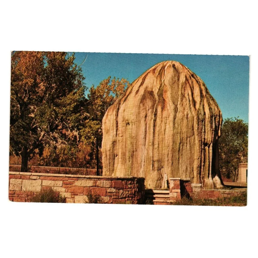 Tepee Fountain Postcard Thermopolis Wyoming Vintage Roadside Elkhorn Tourism